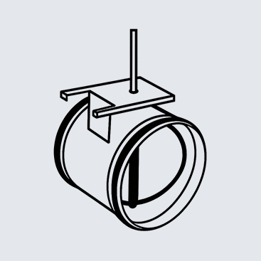 Kronoterm vlinderklep met motorbeugel