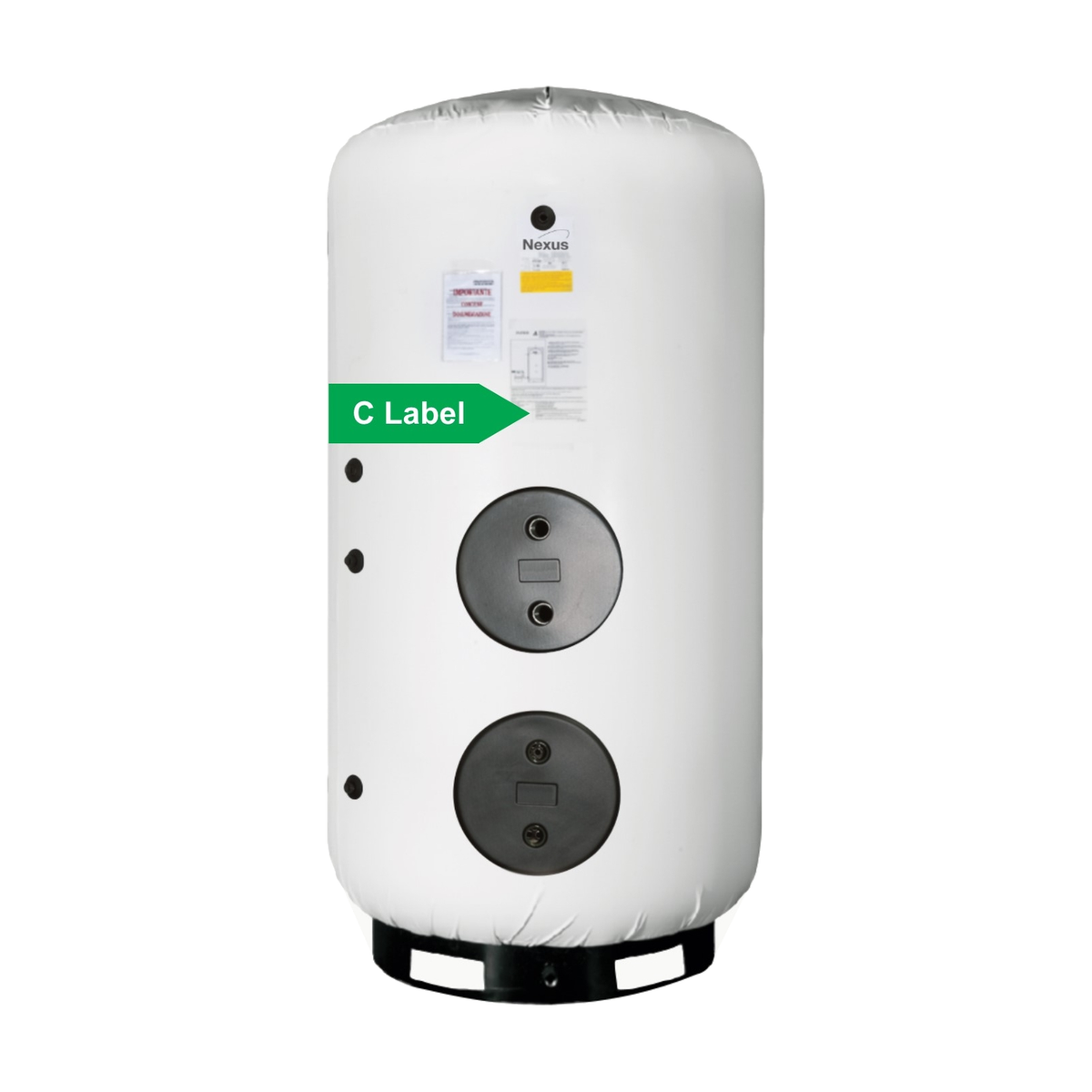 Nexus boiler 5000 L geëmailleerd, 2 uitwisselbare wisselaars (BF2)