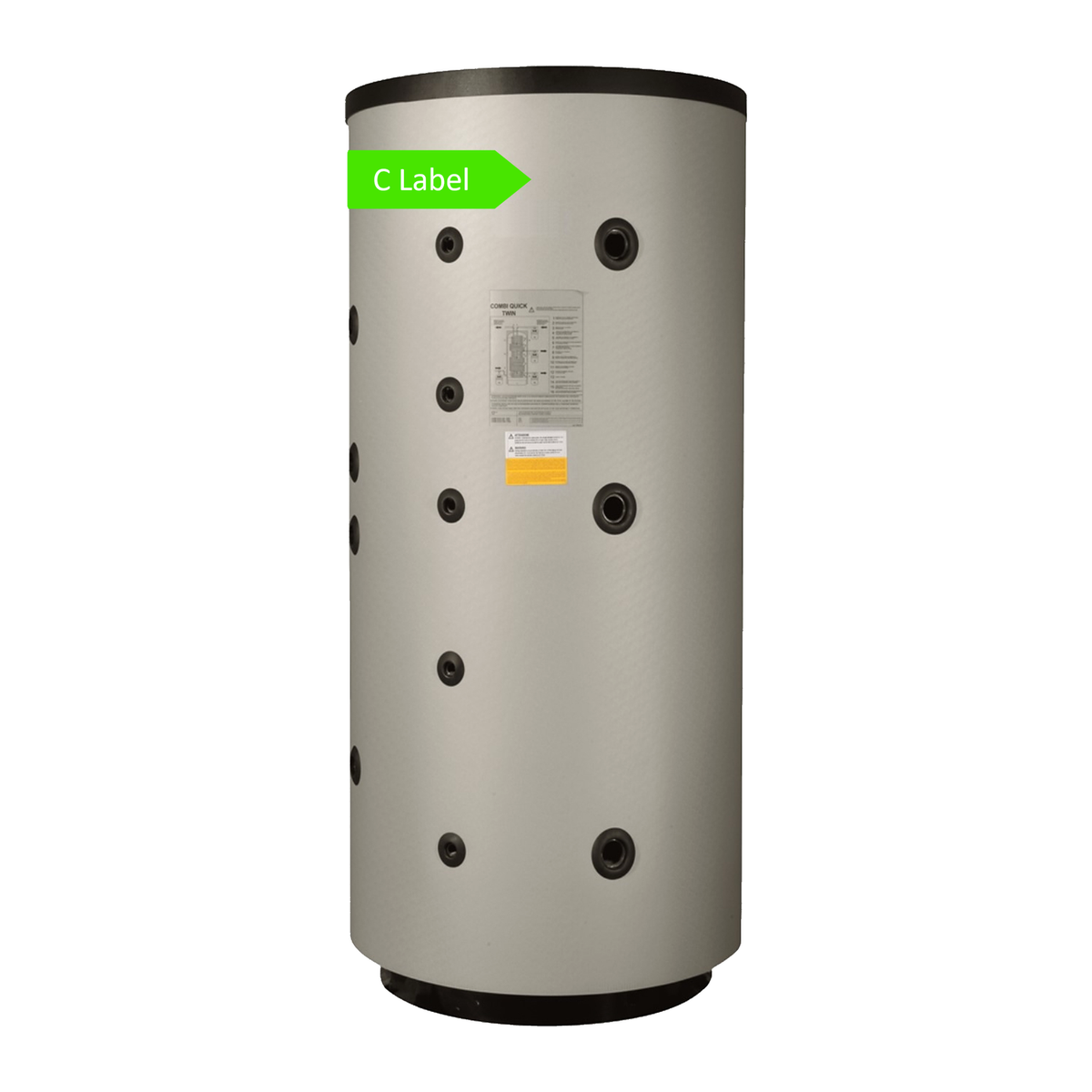 Nexus multi-energievat 2000 L staal, 3 wisselaars (CQT)