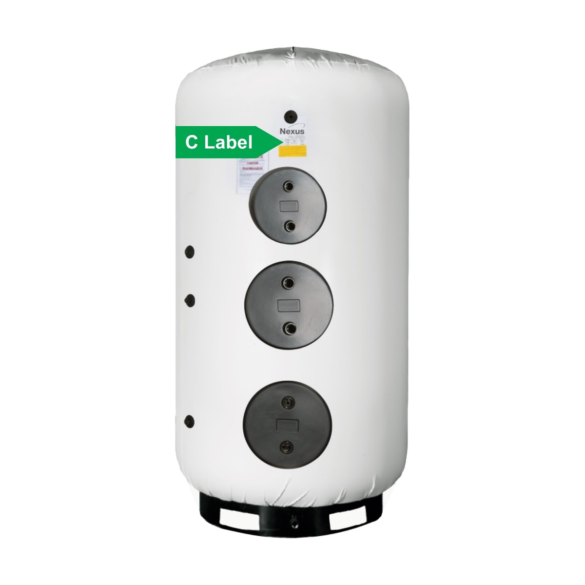 Nexus boiler 2000 L geëmailleerd, 3 uitwisselbare wisselaars (BF3)