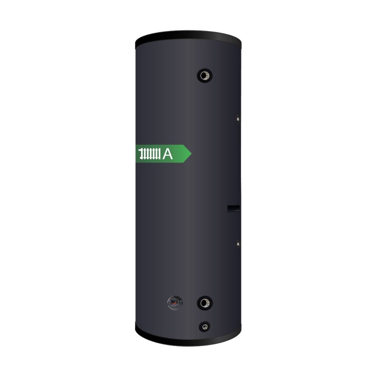 Nexus buffervat 160 L RVS 304, zwart