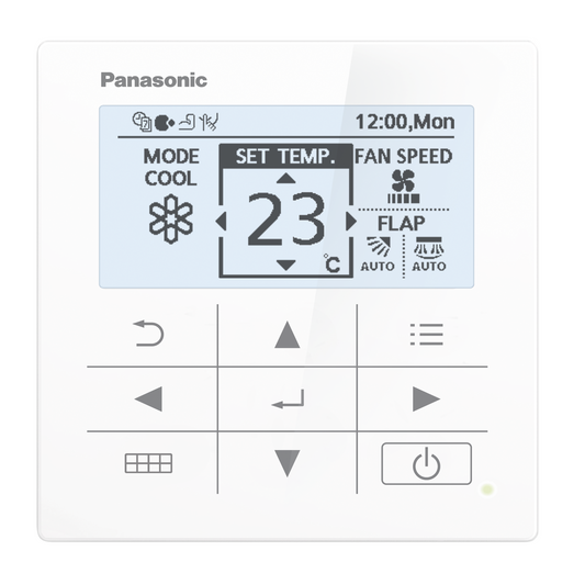 Panasonic airco bediening voor muur- en vloermodellen