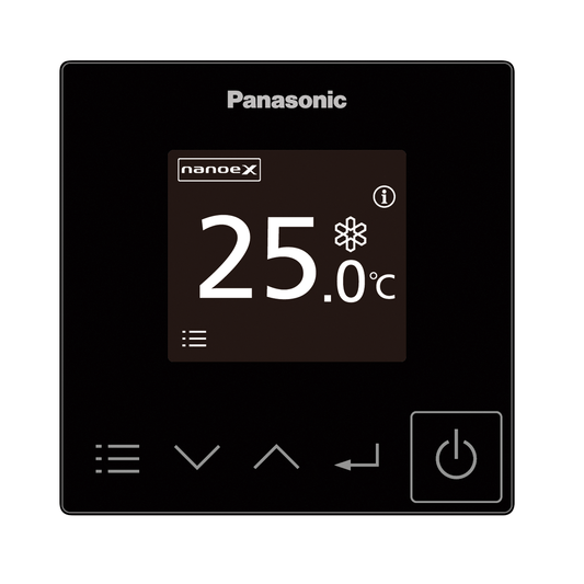 Panasonic bediening airco met Bluetooth en Wi-Fi zwart