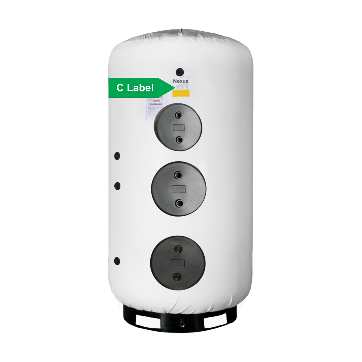 Nexus boiler 5000 L geëmailleerd, 3 uitwisselbare wisselaars (BF3)