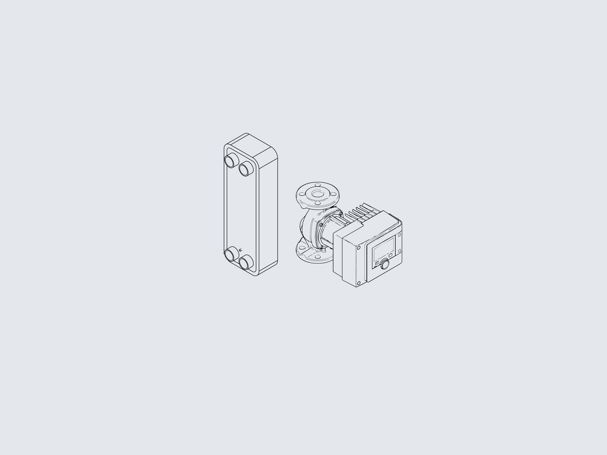 Kronoterm glycolset met platenwisselaar voor Adapt MAX 105
