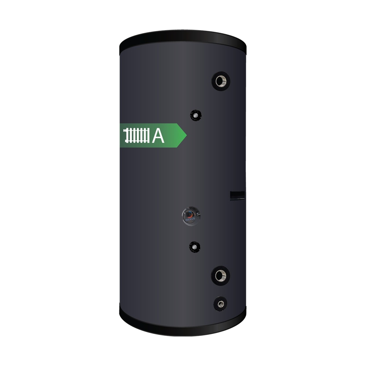 Nexus buffervat 100 L RVS 304, zwart