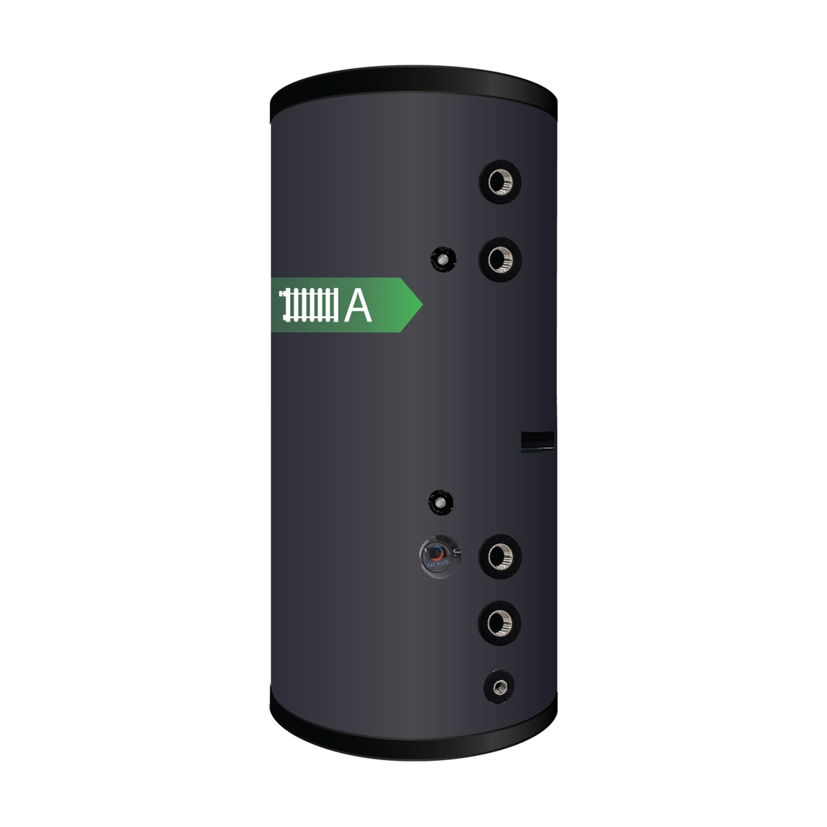 Nexus buffervat 500 L RVS 304, zwart